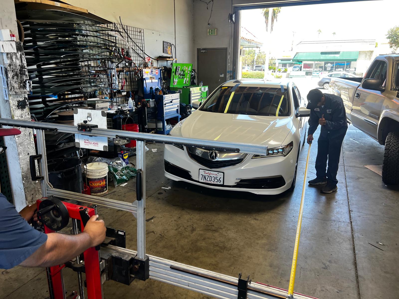 Acura measurement with ADAS calibration frame